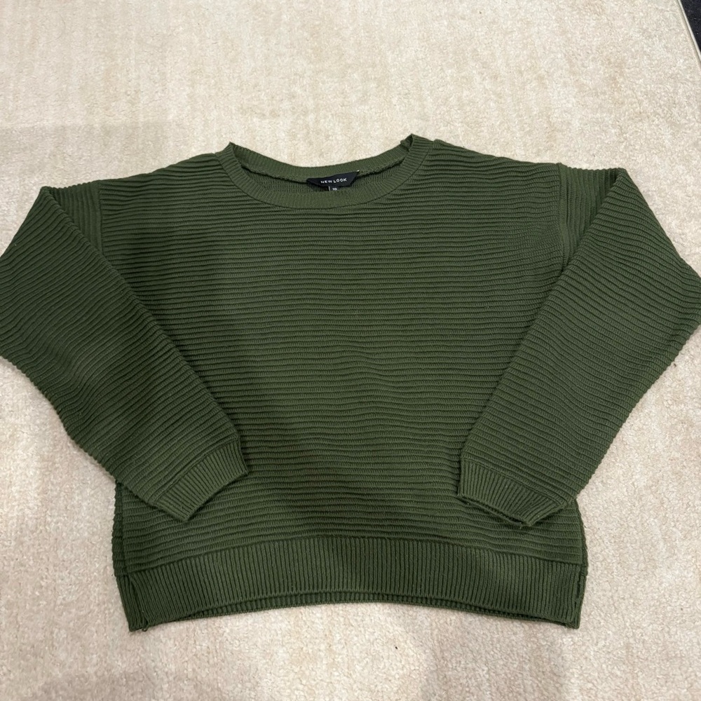 New Look Green Chunky Sweater‎ Size UK 10